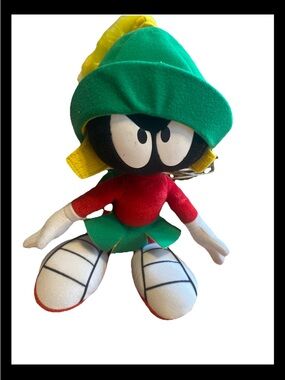 Vintage 1997 Marvin the Martian 15" Looney Tunes By Applause Poseable Plush Doll